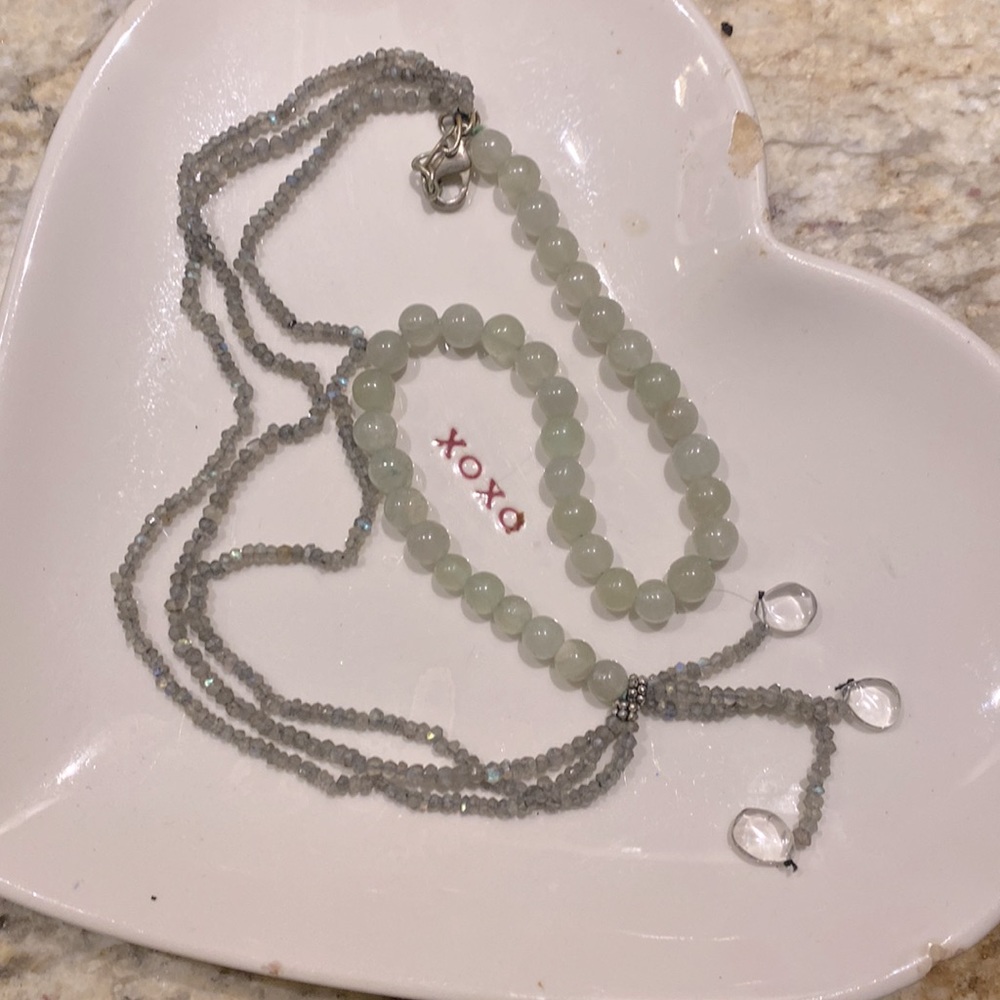 LABRADORITE & AQUAMARINE Necklace - Picture 3 of 14